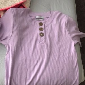 Ribbed lilac top urban outfitters